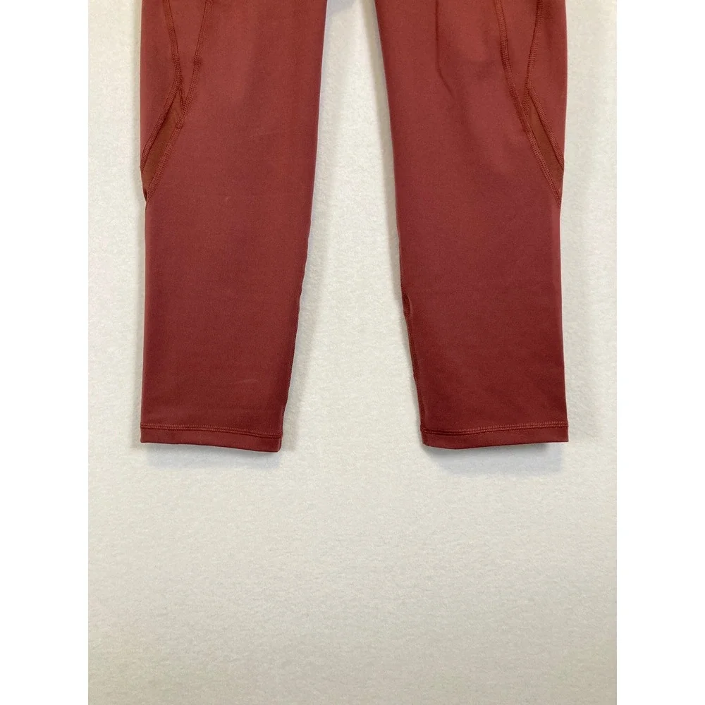 Athletic Old Navy Girls M Terracotta Rose Elevate High Rise Go-Dry Crop Leggings